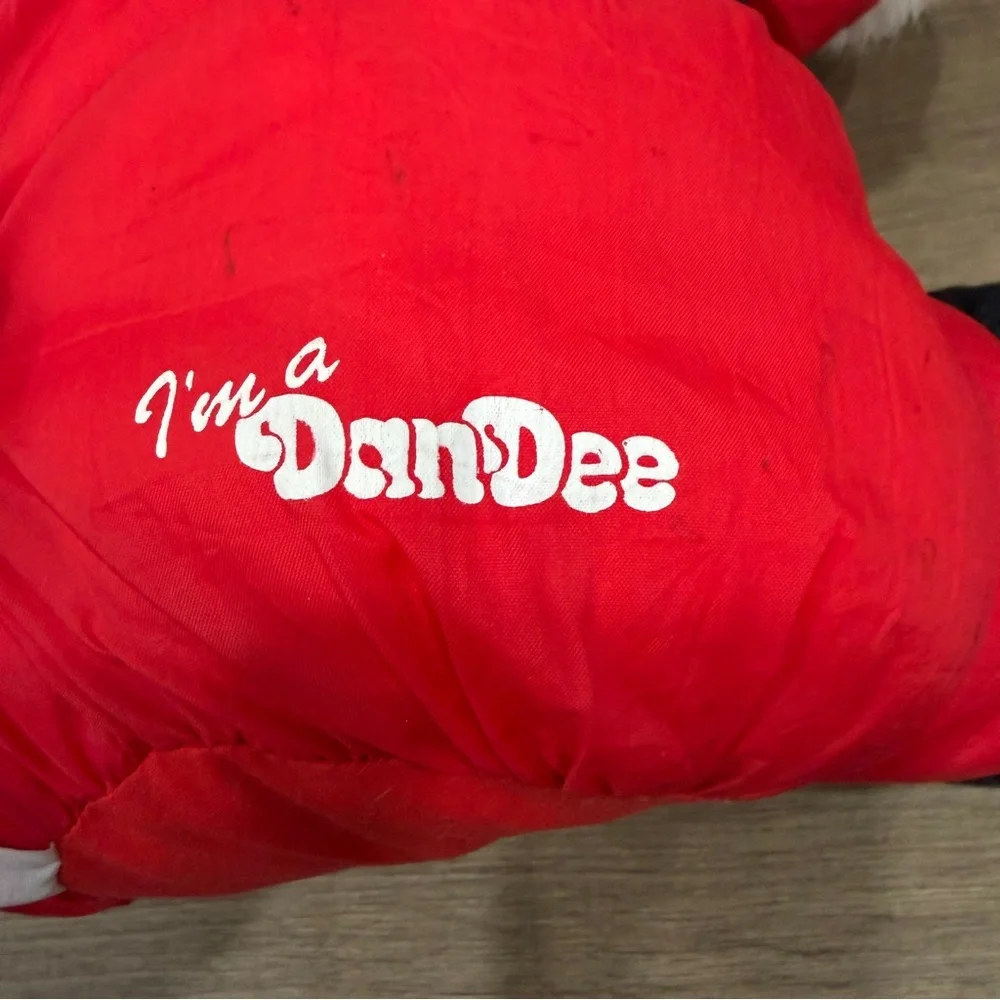 Vintage DanDee Santa Claus Puffalump Style Nylon Plush Stuffed Christmas 15”‎